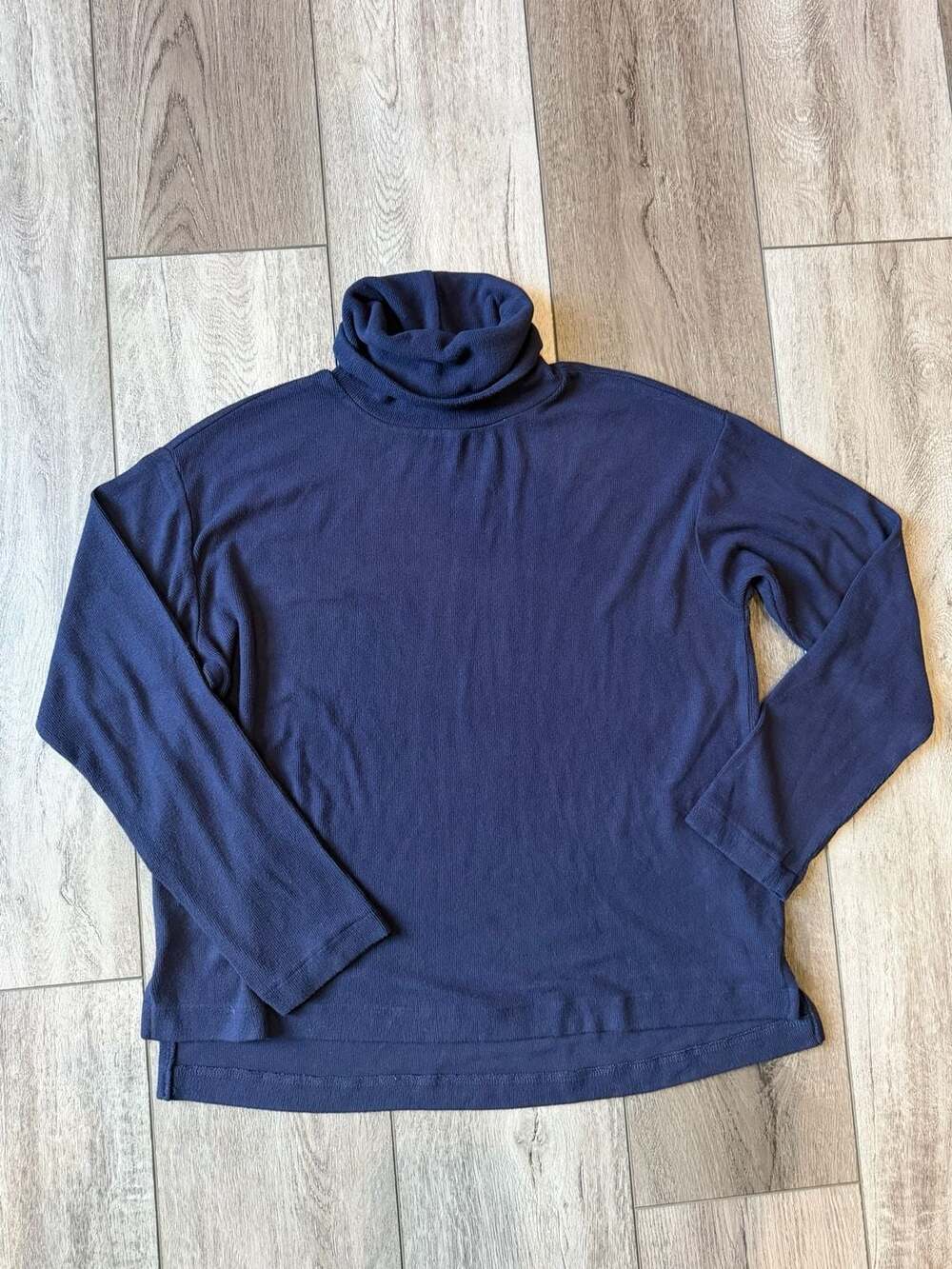 Mododoc Turtleneck Sweater Size XS Navy Long Sleeve Ribbed